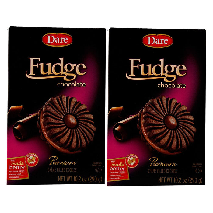 Dare Fudge Creme Cookies 10.2oz 2 BOXES