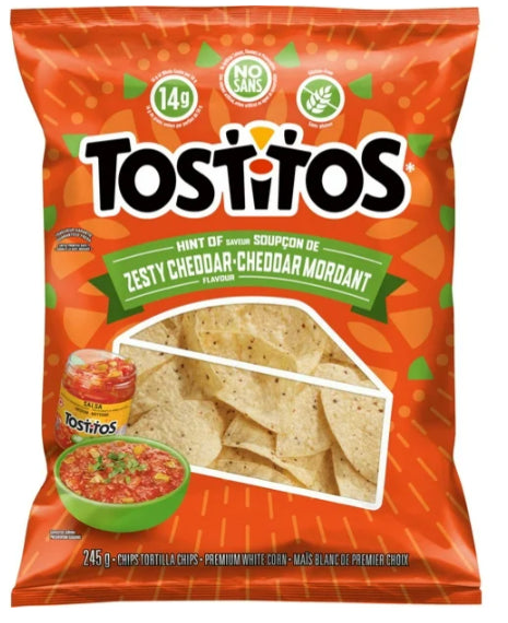 Tostitos Tortilla Chips Hint Of Zesty Cheddar 245g