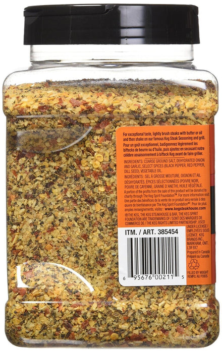 The Keg Steakhouse Steak Seasoning Gluten Free No MSG Added - 1.1kg | 38.8oz