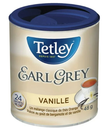 Tetley Earl Grey Vanilla Tea, 24 Tea Bags, 48g