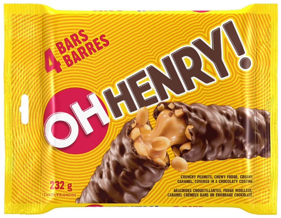 OH Henry Chocolate Candy Bars 232g 4 Full Size Bars