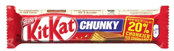 Nestle Canadian Kit Kat Chunky Milk Chocolate Wafer Bar, 49g