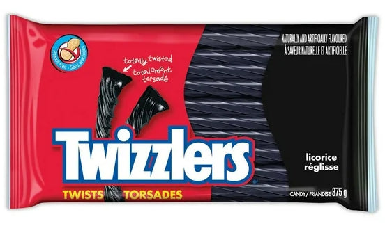 TWIZZLERS Twists Licorice Candy, 375g