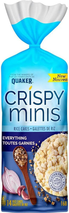 Quaker Crispy Minis Everything Flavor Rice Cakes, 168g/6oz Bag