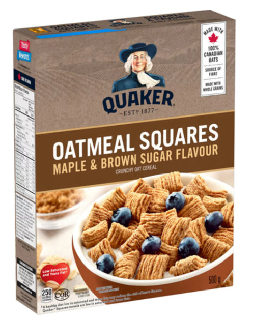 Quaker Oatmeal Squares Cereal Maple and Brown Sugar 500g