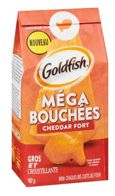 Goldfish Mega Bites Sharp Cheddar Crackers, 167g