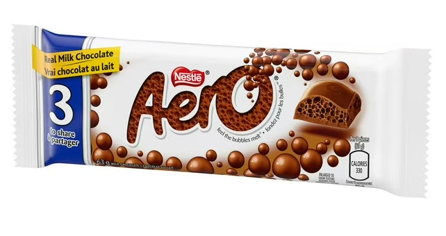 Nestle Aero Milk Chocolate Share Size Bar, 63g