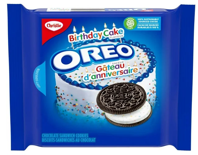 Oreo Birthday Cake Creme Cookies, 261g