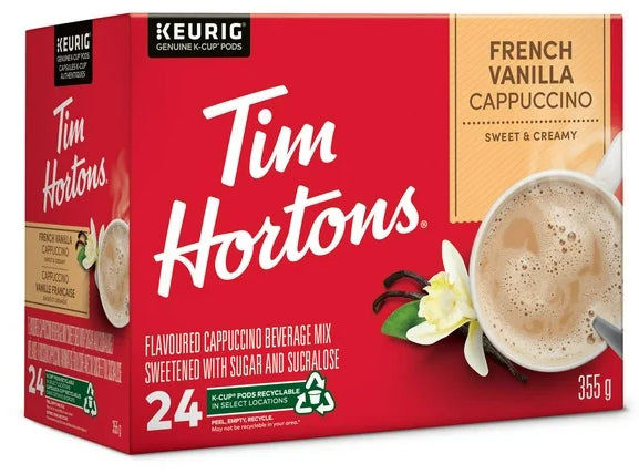 Tim Hortons French Vanilla Cappuccino K-Cups 24ct, 355g