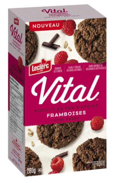 Vital Cocoa Oat Bran Cookie Raspberry 280g