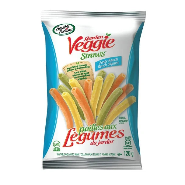 Sensible Portions Veggie Straws, Zesty Ranch, 120g/4.2 oz