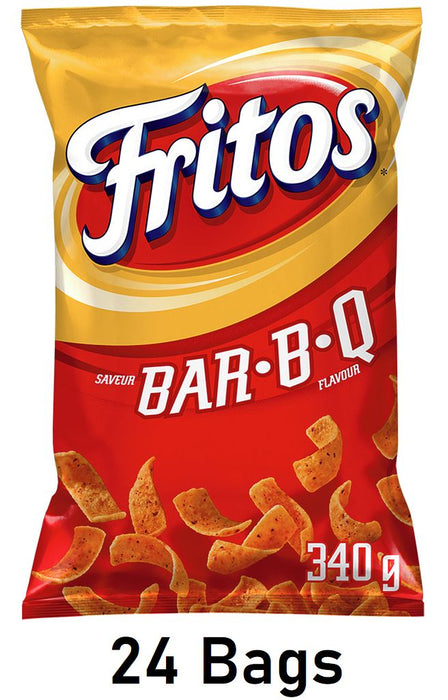 Fritos Bar-B-Q BBQ Corn Chips 340g/12oz Each 24 Bags