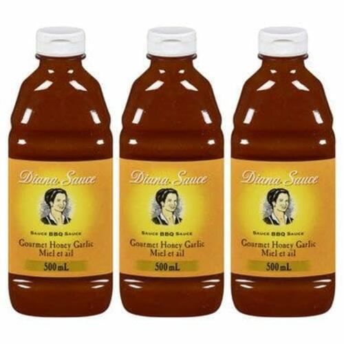 Diana Honey Garlic Barbeque Sauce 500ml, 3 BOTTLES