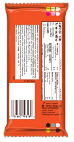 Reese's Family Size Candy Chocolate Bar, 120g