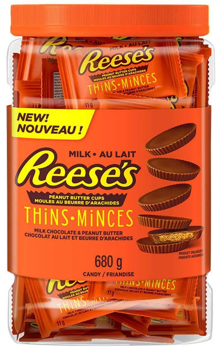 Reese's Thins Peanut Butter Cups Milk Chocolate, 680g/24 oz