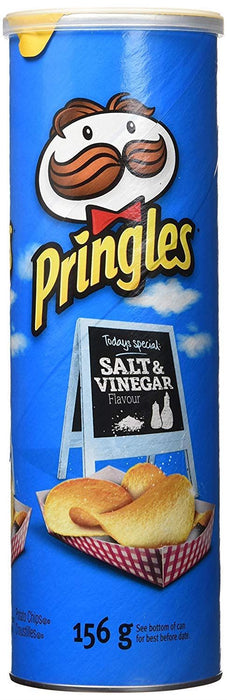 Pringles Salt and Vinegar Potato Chips, 156g Standard Can