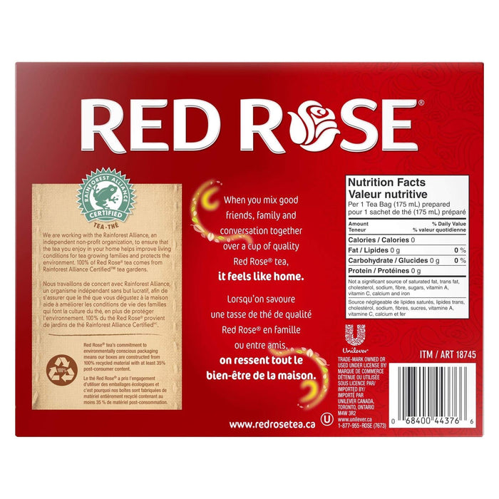 Red Rose Orange Pekoe Tea 216 Count