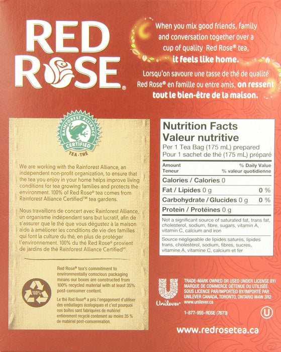 Red Rose Orange Pekoe Tea 72 BAGS - CanadaGrocery