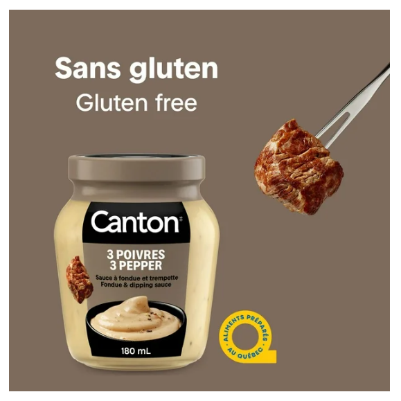 Canton 3 Pepper Fondue and Dipping Sauce, 180mL