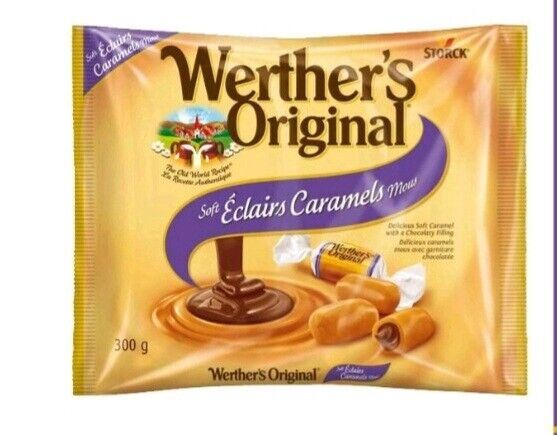 Werther's Original Soft Eclairs Caramels 300g/ 10.6oz Each 4 Bags - CanadaGrocery