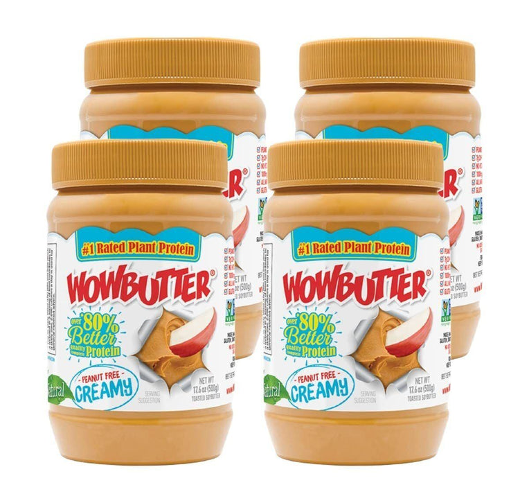 WOWBUTTER Natural Peanut Free Creamy 1.1lb 4 JARS