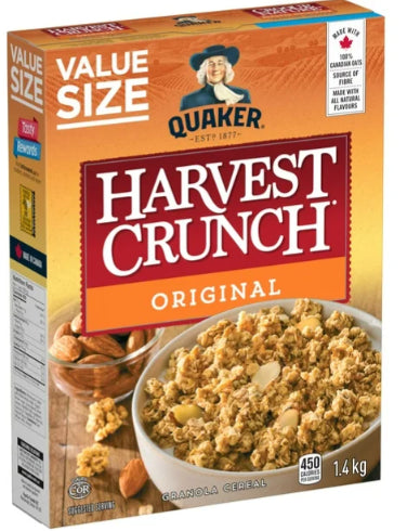 Quaker Harvest Crunch Original Granola Cereal, 1.4kg