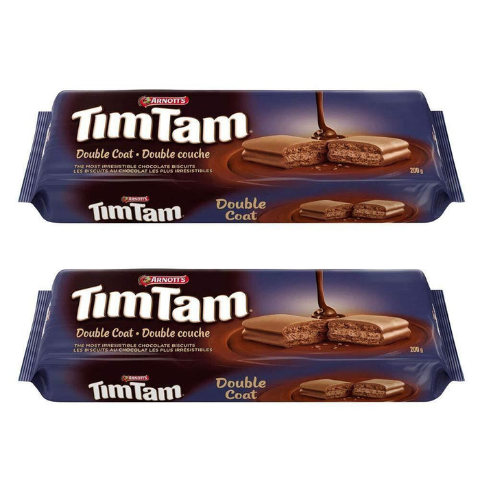 Tim Tam Double Coat Chocolate Biscuits, 200g/7.1oz 2 PACKS (22 COOKIES)