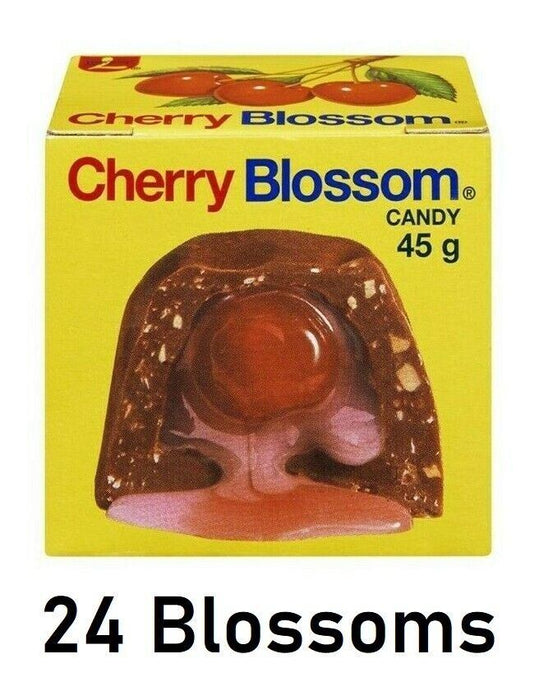 Cherry Blossom Chocolate Candy Bar by Lowney 45g Each 24 Pieces From Canada