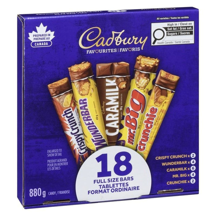 Cadbury Assorted Mini Chocolate Candy Bag, 880g