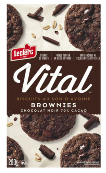 Vital Brown Oat Bran Cookies Brownies Chocolate 70% 280g