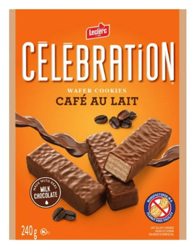 Celebration Leclerc Cafe au Lait Wafer Cookies, 240g