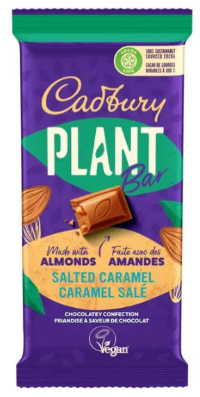 Cadbury Plant Bar Salted Caramel Chocolate Bar, 90g