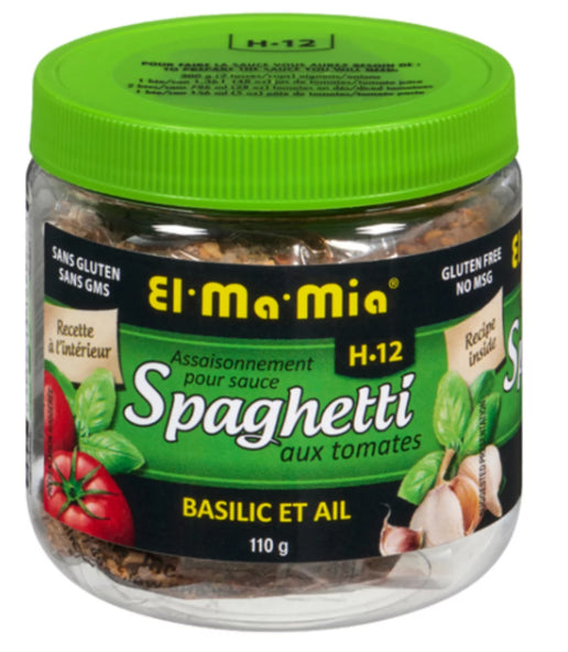 El-Ma-Mia H12 Seasoning For Spaghetti Tomato Sauce With Basil and Garlic 110g