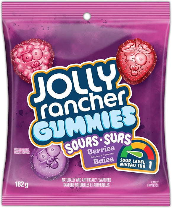 Jolly Rancher Gummies Sour Berries Flavor 182g Each 4 Bags - CanadaGrocery