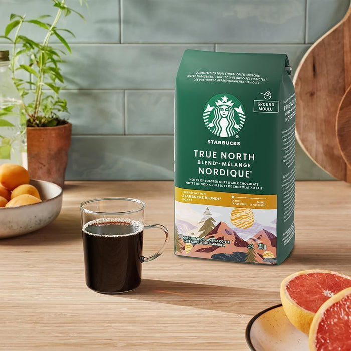 Starbucks True North Blend Blonde Roast Ground Coffee, 340g/12 oz