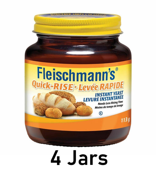 Fleischmann's Quick Rise Instant Yeast 113g Each 4 Jars - CanadaGrocery