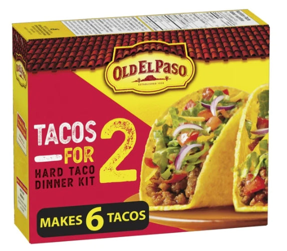 Old El Paso Tacos for 2 Hard Taco Dinner Kit, 6 Count shell, 94g