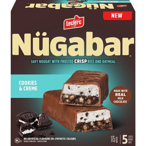 Leclerc Nugabar Coated Nougat Bars Cookies and Creme, 175g