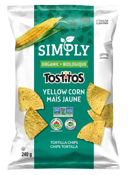 Tostitos Simply Organic Tortilla Chips Yellow Corn 240g