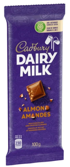 Cadbury Dairy Milk Almond Chocolate Bar, 100g