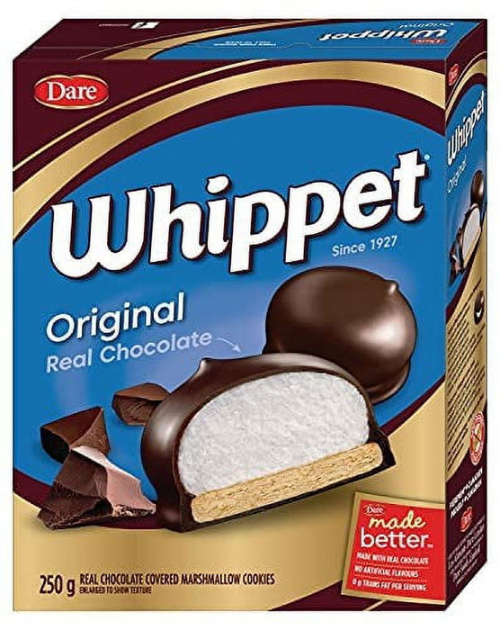 Whippet Original Chocolate Covered Marshmallow Cookies,250g/9oz