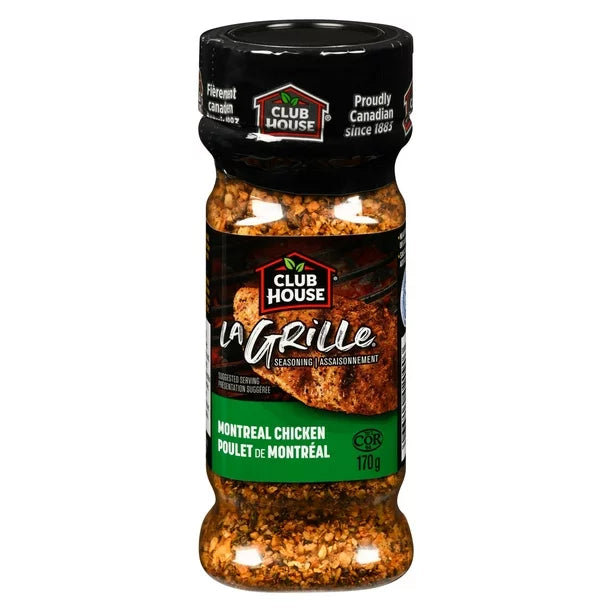 Club House La Grille Montreal Chicken Spice, 170g/6oz Each 6 Shakers