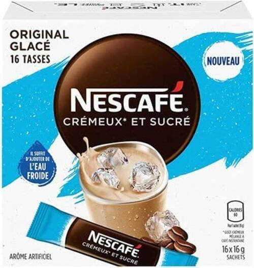 Nescafe Sweet & Creamy Iced Coffee, Instant Coffee Sachets, 16x16g - CanadaGrocery