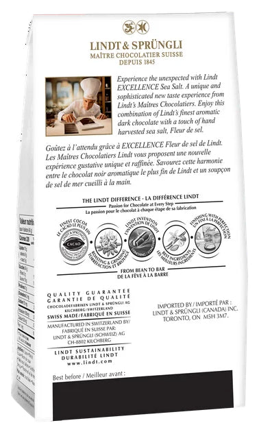 Lindt EXCELLENCE Mini Sea Salt Chocolate Bars, 200g