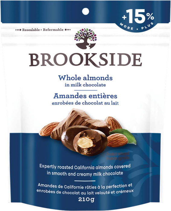 Brookside Milk Chocolate Pieces with Whole Almonds, 210g/7.4oz