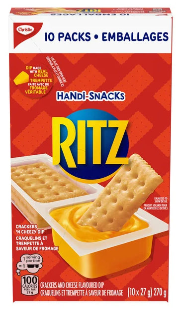 Ritz, Handi Snacks, Crackers and Dip Made With Real Cheese, 270g