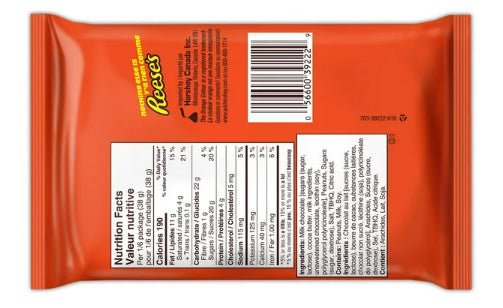 Reese's Peanut Butter Cups Candy, Half Pound Cup, 226g