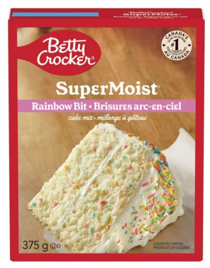 Betty Crocker Super Moist Rainbow Bit Cake Mix, 375g