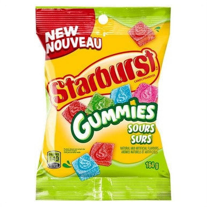 Starburst Gummies Sours Candy 164g/5.8oz - CanadaGrocery