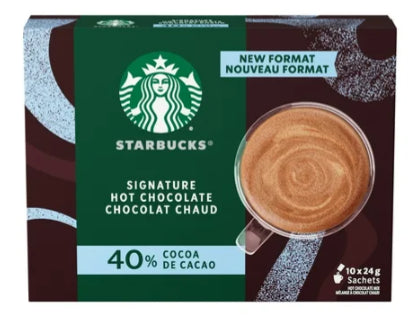 Starbucks Signature Hot Chocolate Mix 40% Cocoa 10x24g Packets